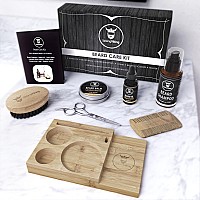 Striking Viking Beard Grooming Kit Includes Caddy Beard Care Oil And Balm Beard Shampoo Wooden Comb Beard Brush Trimming