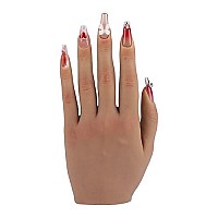 Practice Hand For Acrylic Nails Silicone Female Mannequin Life Size Hand As Nail Practice Hands Sketch Jewelry Ring Glove Watch