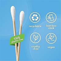 The Humble Co Bamboo Cotton Swabs 600 Count Cotton Swabs And Cotton Buds For Ears Makeup Pet Care And Cleaning White