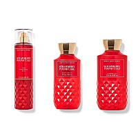 Bath And Body Works Strawberry Pound Cake Daily Trio Fall 2020 Shower Gel Fragrance Mist Body Lotion