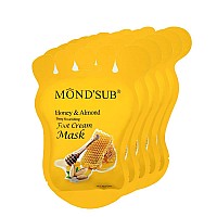 Mondsub Honey Almond Nourishing Foot Masks Foot Moisturizing Mask For Dry Skin To Deep Hydrating And Brightening Moisturize