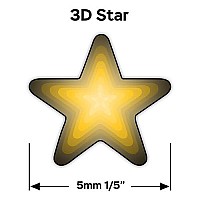 Hemway Ultra Sparkle Glitter 15 02 5Mm 3D Embossed Star Shaped Glitter Sequin For Decoration Scrapbook Arts Craft D