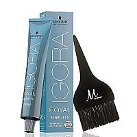 Schwarzkopf Igora Royal 100 Ultra Blonde Natural Highlifts Permanent Hair Color And M Hair Designs Tint Brush Bundle 2 Items