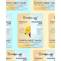 The Crme Shop Vitamin C Hyaluronic Acid Fusion Full Face Masks Korean Facial Skin Care And Moisturizer Hydrating Blackhe