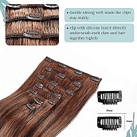 Human Hair Extensions Clip In Blonde Highlighted 70G 7Pcs 20Inch Remy Natural Human Hair Long Real Balayage Clip In Hair Extensi