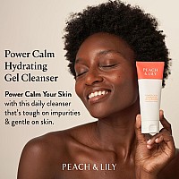 Peach Lily Power Calm Hydrating Gel Cleanser Korean Skincare Face Wash Dry Normal Oily Skin Vegan Gluten Free Fr