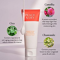 Peach Lily Power Calm Hydrating Gel Cleanser Korean Skincare Face Wash Dry Normal Oily Skin Vegan Gluten Free Fr