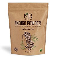 Mb Herbals Indigo Powder 100 Gram For Hair Color 35 Oz 100 Pure Indigofera Tinctoria Leaf Powder Serves 2 Applications F