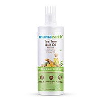 Mamaearth Tea Tree Hair Oil With Ginger Helps Reduce Dandruff Flakes Nourishes Dry Itchy Scalp Restores Scalp Ph Suit