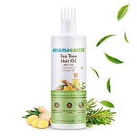 Mamaearth Tea Tree Hair Oil With Ginger Helps Reduce Dandruff Flakes Nourishes Dry Itchy Scalp Restores Scalp Ph Suit