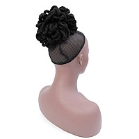 Liliyab Dreadlock Afro High Puff Drawstring Ponytail Hair Bun Hairpieces Faux Locs Clip In Pony Tail For Black Women 8 1