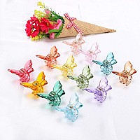 Naisier Hair Claw Clips Jaw Clips 18 Inch 24 Pieces Girls Clear Butterfly Hair Clips Beautiful Butterfly Hair Clips Hair Acces