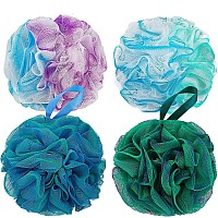 Dadymart Bath Shower Loofah Sponge 75G Bath Mesh Pouf Shower Ball Body Scrubber Exfoliating Bath Sponge For Women And Men Set O