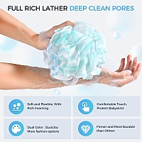 Dadymart Bath Shower Loofah Sponge 75G Bath Mesh Pouf Shower Ball Body Scrubber Exfoliating Bath Sponge For Women And Men Set O