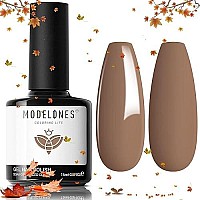 Modelones Gel Nail Polish 15Ml Caramel Coffee Brown Gel Polish Soak Off Led Neutral Nude Brown Color Nail Gel Polish Salon Diy