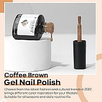 Modelones Gel Nail Polish 15Ml Caramel Coffee Brown Gel Polish Soak Off Led Neutral Nude Brown Color Nail Gel Polish Salon Diy