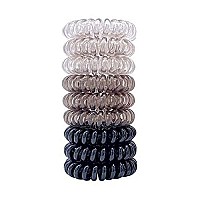 Zborh Spiral Hair Ties 9Pcs Traceless Hair Ring Coil Hair Ties Phone Cord Hair Ties Hair Coils Women Ponytail Holder Elasti