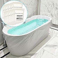 Disposable Bathtub Cover 24 Pcs Large Plastic Bathtub Liner Bag For Travel And Household Bath Film Bag For Bath Tub 102X47 In