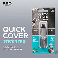 Red By Kiss Quick Cover Root Touch Up Stick Type 2Pcs Waterresistant Temporary Gray Concealer Cover Up Brush For Hair And Beard