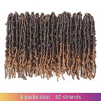 Toyotress Butterfly Locs Crochet Hair 10 Inch 8 Pcs Pretwisted Distressed Crochet Braids Prelooped Synthetic Braiding Hair E