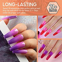 Coscelia Color Changing Gel Nail Polish Set Of 8 Colors Temperature Mood Changing Pink Glitter Long Lasting Soak Off Gel Polish