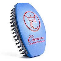 360 Sport Wave Brush Caesar 20 Prime Blue Hard Flex Bristles Wet Or Dry Hairbrush No Slip Rubber Grips By Crown Quali