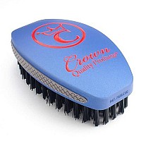 360 Sport Wave Brush Caesar 20 Prime Blue Hard Flex Bristles Wet Or Dry Hairbrush No Slip Rubber Grips By Crown Quali