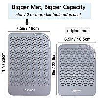 Large Heat Resistant Mat For Curling Irons Hair Straightener Flat Irons And Hair Styling Tools 11 X 75 Grey