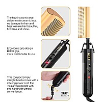 Dan Technology Curved Hot Comb 450 Hot Comb Hair Straightener Ceramic Hot Comb Heat Press Comb Low And High Temperatures Hot C