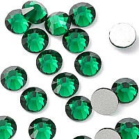 Towenm 2000 Pieces Glass Flatback Rhinestones Ss10 28Mm Flat Back Crystals For Craft Clothes Nail Face Art Non Hotfix Glue Fi