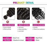 Deep Twist Braid Crochet Hair 22 Inch Braiding Hair For Beauty Synthetic Braids Hair Extension 22Inch43 Pack