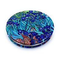 Aeisage Pocket Mirror For Women Small Travel Mirror Magnifying Van Gogh Irises Flower Purse Mirror Compact Unique Gift For Artis