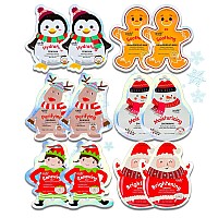 Epielle Christmas Holiday Character Sheet Mask Assortments Santa Reindeer Snowman Elf Gingerbread Penguin Stocking Stuffe