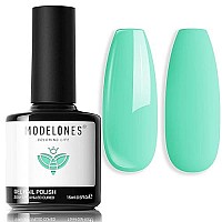 Modelones Gel Nail Polish 15 Ml Pastel Blue Green Solid Color Gel Polish Soak Off Led Highpigmented Shine Long Wear Gel Poli