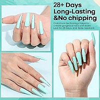 Modelones Gel Nail Polish 15 Ml Pastel Blue Green Solid Color Gel Polish Soak Off Led Highpigmented Shine Long Wear Gel Poli