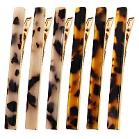 Cobahom 6 Pack Leopard Print Hair Clips Duckbill Hair Clip Metal Duck Teeth Hair Pins Chic Tortoise Shell Hair Barrettes For Wom