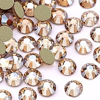 Towenm 2000 Pieces Glue Fix Flatback Rhinestones Ss10 28Mm Glass Flat Back Crystals Rhinestone For Craft Clothes Nail Face Art