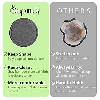 Sopurrrdy Reusable Makeup Removal Pads 20 Pack With Laundry Bag Soft Black Reusable Cotton Makeup Remover Pads For Face Pads