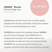 Gimme Beauty Extra Fine Hair Ties Black Onyx Seamless No Break Microfiber Elastic Hair Ties Firm Yet Gentle Hair Access