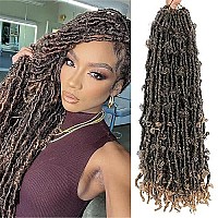 24 Inch Light Weight Butterfly Locs Crochet Hair 6 Packs Long Distressed Butterfly Faux Locs Crochet Hair 24Inch T1B27