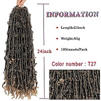 24 Inch Light Weight Butterfly Locs Crochet Hair 6 Packs Long Distressed Butterfly Faux Locs Crochet Hair 24Inch T1B27