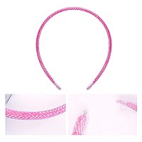 Candygirl Shiny Headbands For Girls Sparkle Headbands For Women 1 Cm Satin Covered Plain Headbands Colorful Plastic Headbands 1