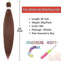 Callia Pre Stretched Braiding Hair 26 Inch 8 Packs Ombre Professional Prestretched Synthetic Braiding Hair Itch Free Yaki Synthe