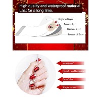 Kalolary Snowflake Gel Nail Strips Winter Full Wraps Stickers White Christmas Tree Real Gel Nail Polish Wraps New Year Nail Ar