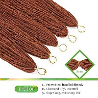 Guohui Micro Faux Locs Crochet Hair 36 Inch 5 Packs Color Copper Red Diy Braids Straight Styles 36350