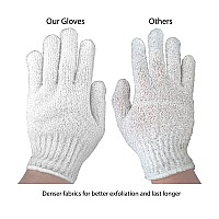 Aquasentials Exfoliating Bath Gloves 4 Pairs White Only