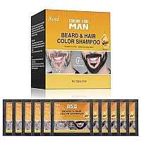 Mglimz Mens Gray To Black Beard Dye For Instant Easy Coloring And Grooming 10 Pcs