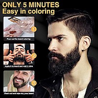 Mglimz Mens Gray To Black Beard Dye For Instant Easy Coloring And Grooming 10 Pcs