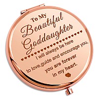 Goddaughter Gifts From Godmother Inspirational Birthday Gifts For Her Compact Makeup Mirror Christian Gifts To My Goddaughter Gi