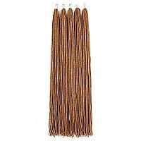 Guohui Micro Faux Locs Crochet Hair 36 Inch 5 Packs Color Light Brown Diy Braids Straight Styles 3630